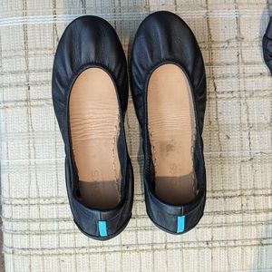 Tieks Black Round Toe Flats